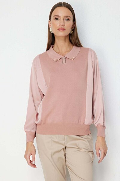 ON Μπλούζα με γιακά από μικτό ύφασμα