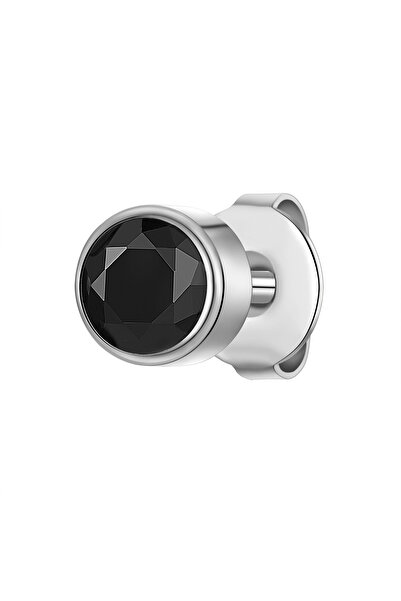 True Rebels Edelstahlohrstecker Ohrstecker Edelstahl Zirkonia schwarz