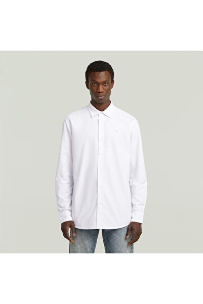 G-STAR RAW BEYAZ LOGOLU ERKEK GÖMLEK