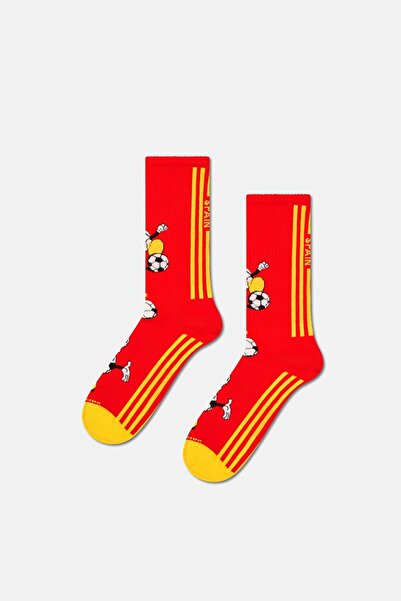 Happy Socks Men's Red World Cup Spain Themed Sneaker Socks