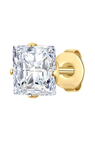 True Rebels Edelstahlohrstecker Ohrstecker Edelstahl gelbgold Zirkonia weiß