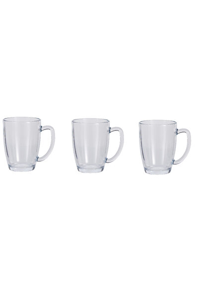 Excellent Houseware Set of 3 mugs Excellent Houseware, glass, 400 ml, transpa...