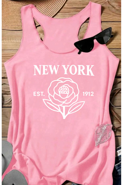 SUNFREE Γυναικείο μπλουζάκι για κολύμβηση με στάμπα Νέας Υόρκης