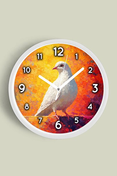 JHAAR Ρολόι τοίχου με σχέδιο ελαιογραφίας – Καλλιτεχνικό, αφηρημένο, μποέμ κα...