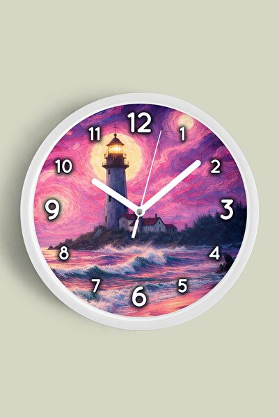 JHAAR Ρολόι τοίχου με σχέδιο ελαιογραφίας – Καλλιτεχνικό, αφηρημένο, μποέμ κα...