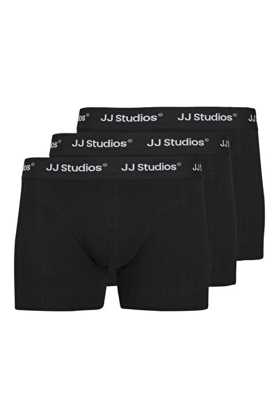 Jack & Jones Ανδρικά Μαύρα Μποξεράκια 3 τεμαχίων Άνετα και Ελαστικά 12280164