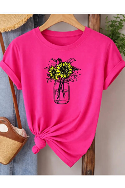 Pink Sky Premium Oversize T-Shirt 100% Βαμβάκι Unisex Άνετη Εφαρμογή Τάση Νέα...