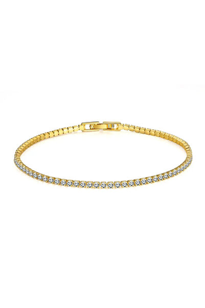 Belora Βραχιόλι τένις σε ασήμι, ροζ χρυσό