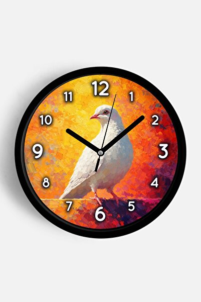 JHAAR Ρολόι τοίχου με σχέδιο ελαιογραφίας – Καλλιτεχνικό, αφηρημένο, μποέμ κα...