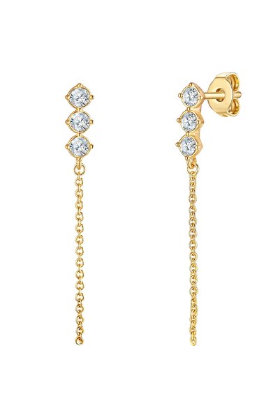 Lulu & Jane Cercei lungi cu cristale Swarovski ®   luluandjane Cercel de damă