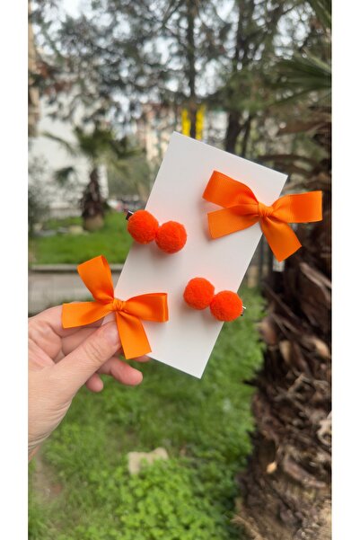 Toka Perisi Πορτοκαλί Σετ Πόρπες με Κορδέλα Bonibon (3 - 4 εκ. Μεταλλική Πόρπ...