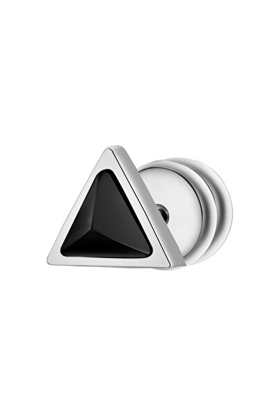True Rebels Edelstahlohrstecker Ohrstecker Edelstahl Zirkonia schwarz