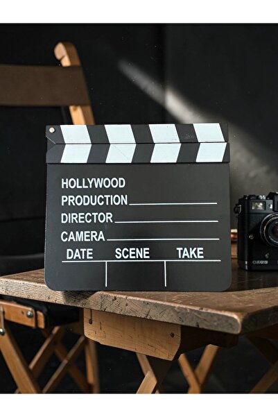 CaactuStore Ahşap Film Diziz Klaketi Dekoratif Retro