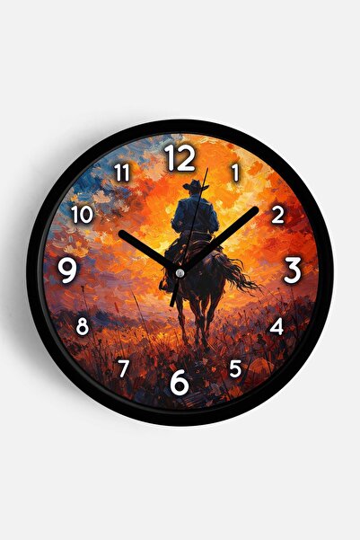 JHAAR Ρολόι τοίχου με σχέδιο ελαιογραφίας – Καλλιτεχνικό, αφηρημένο, μποέμ κα...