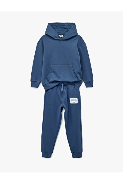 Koton Long Sleeve Hooded Basic Hoodie Sweatshirt Set