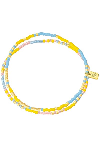 Glanzstücke München Silberarmband 2er Set Armbänder Sterling Silber gelbgold