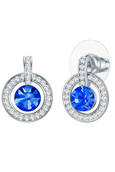 Lulu & Jane Modeschmuckohrstecker Ohrstecker Glaskristall blau weiß