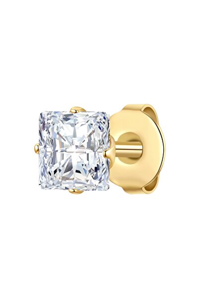 True Rebels Edelstahlohrstecker Ohrstecker Edelstahl gelbgold Zirkonia weiß