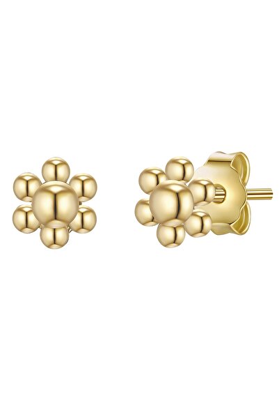 Lulu & Jane Modeschmuckohrstecker Ohrstecker gelbgold