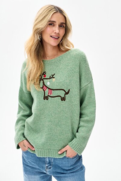 Blue Shadow Łufi Mint Women's Sweater 40/42