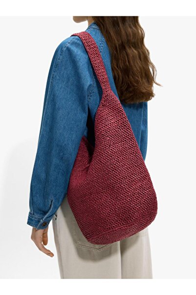 PARFOIS Kadın Hasır Efektli Omuz Çantası