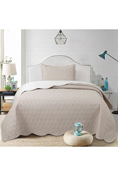 LALHOME Perla Single Bedspread Set 180X240Cm - 100% Polyester Mink with Floun...