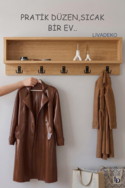 Livadeko Atlantis Duvar Portmanto Askılık – Elbise & Mont & Kıyafet Askısı, S...