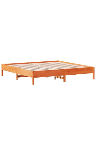vidaxl Cadru de pat fără saltea, maro ceruit 200x200 cm lemn masiv pin