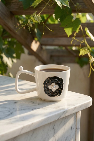 ACAR Diotima Porselen Kupa Beyaz - 230 ml