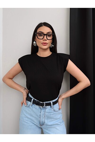 ESRAHELVACI Tricou de bază cu mâneci scurte și căptușituri