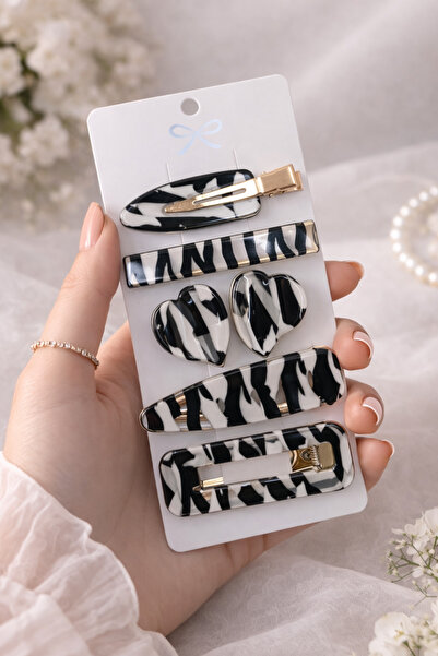 PABALAS Set of 5 Acrylic Hair Clips – Stylish Clip with Color Options, Daily ...