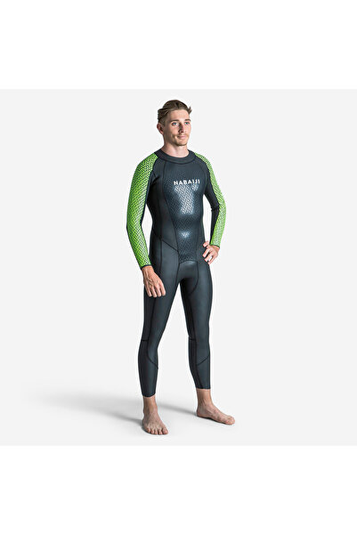 Decathlon Erkek Neopren Wetsuit - Siyah/Yeşil - OWS 500 2/2