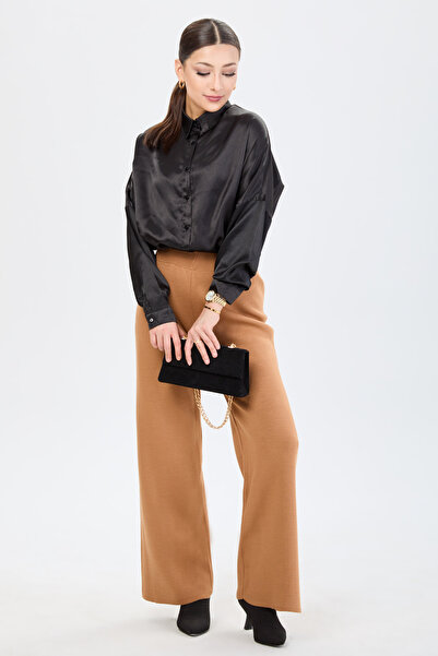 TOFİSA Πλεκτό Παντελόνι Ταμπά - 27740-TABA