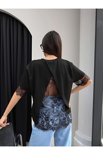 ESRAHELVACI Μπλουζάκι με δαντέλα στην πλάτη