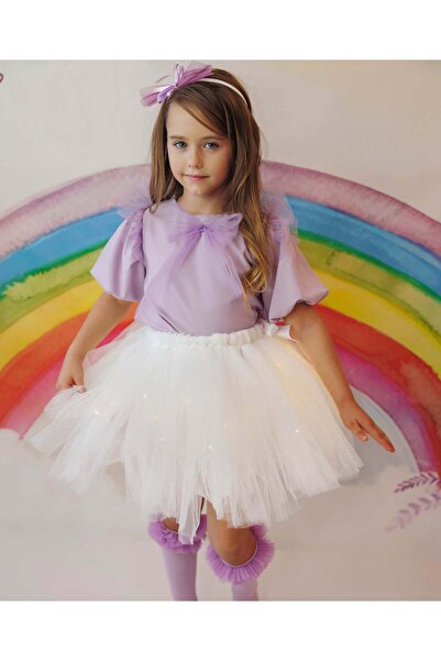 fustite cu luminite Set din două piese cu lumini, lila deschis, 2 piese - 7-9...