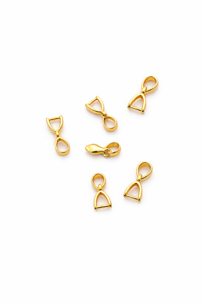 FlowerAksesuar Kolye Ucu Sabitleyici Bail Aparatı 16 mm Gold 10 Adet – Takı Y...
