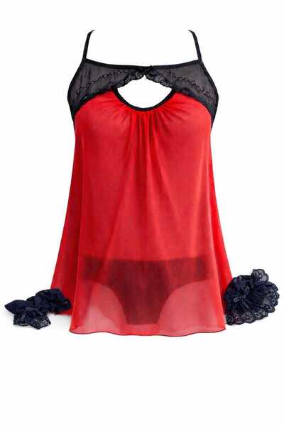 GOB Büyük Beden Σετ GoB Signature Tulle Babydoll 4 τεμαχίων – Μεγάλο Μέγεθος,...