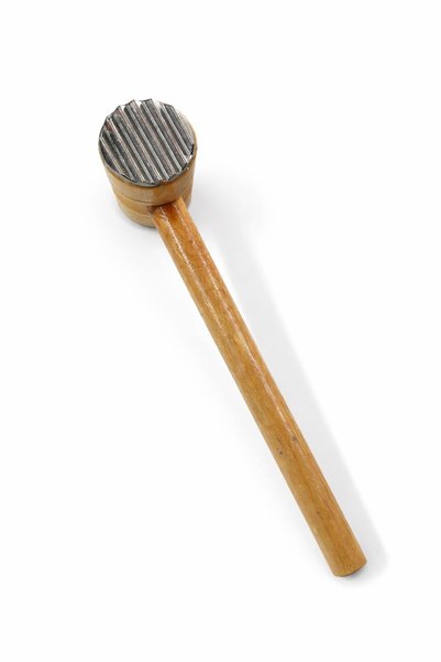 Bev Kitchen Wooden Meat Tenderizer 2-Headed Meat Tenderizer Stainless Butcher Meat Tenderizer Crushing and Softening Apparatus 27 cm