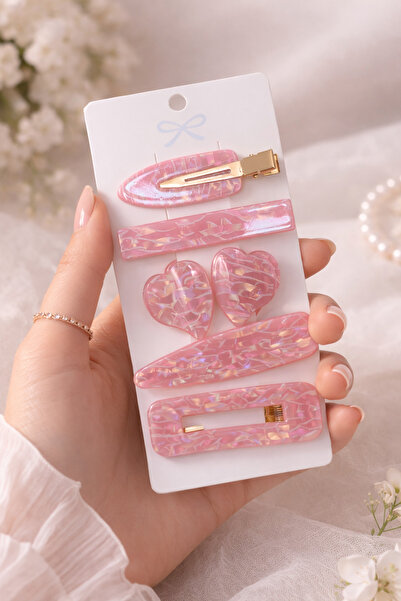 PABALAS Set of 5 Acrylic Hair Clips – Stylish Clip with Color Options, Daily ...