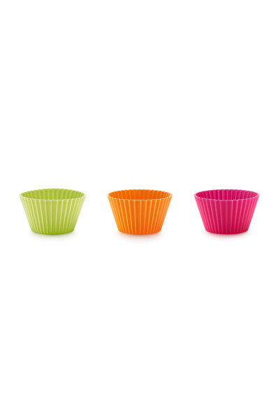 Lékué 6 PARÇA RENKLİ SİLİKON MUFFIN KALIBI SETİ 10CM