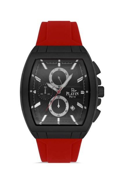 Platin Pierre Sa-Pl-1000Gd-Zp2 Silicone Cord Functions Active Square Men's Wr...