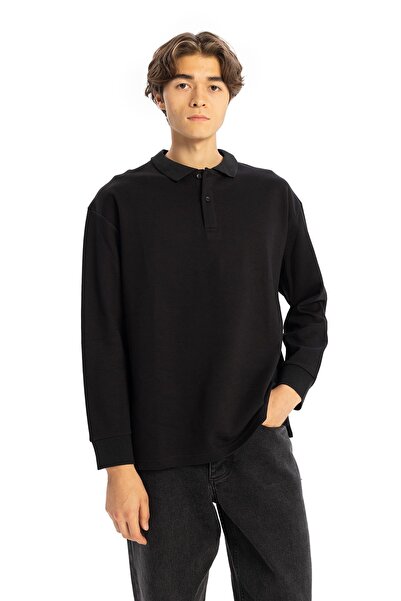 Hiccup Tricou GIESTO cu croială regulată și guler polo, cu nasturi