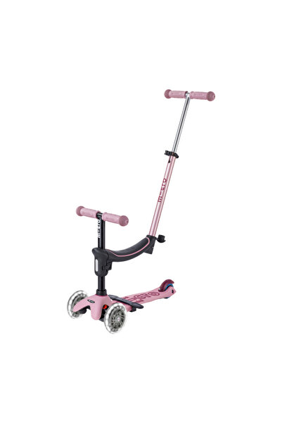 Micro Mini 6 in 1 Deluxe Rock and Go LED Scooter Dusty Rose