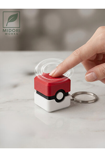 MidoriWorks Midori Works Retro Oyun Temalı Clicker Anahtarlık - Gamer Stres O...