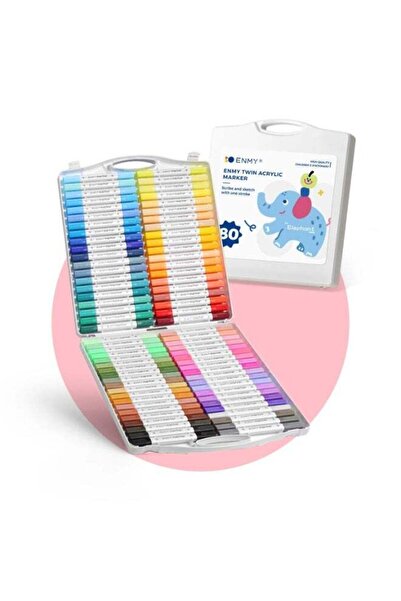 ENMY 80 Colors Acrylic Paint Marker Pens, Dual Tip Art Markers for Crafts - W...