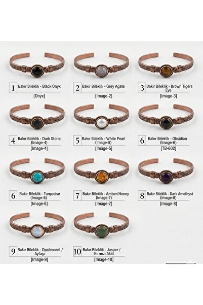 Takıcım Pırıltı Copper Natural Stone Bracelet