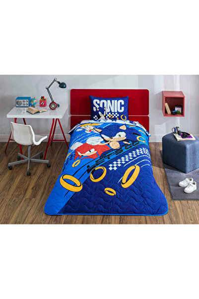 Taç Lisanslı Sonic Tek Kişilik Yatak Örtüsü Seti