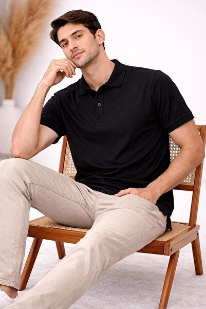 CLASSİCS MEN Ανδρικό κοντομάνικο μπλουζάκι Turbulance με γιακά πόλο 7597