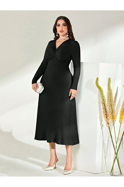 Iuliashop Rochie midi neagră Ludovica - M