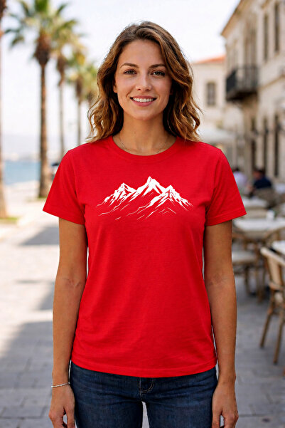 VODEXA Tricou supradimensionat pentru femei SIRA DAGLAR, imprimat, 100% bumba...